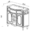 Тумба с раковиной Belux Каталония 105 белая с патиной